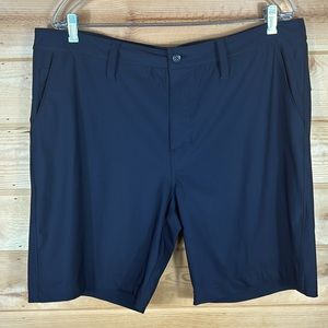 Zella Men's Flat Front Shorts, Black, Size 38